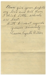 Laura Ingalls Wilder Autograph Letter Signed -- ''...I am glad you like my books...I think little schools are best...''
